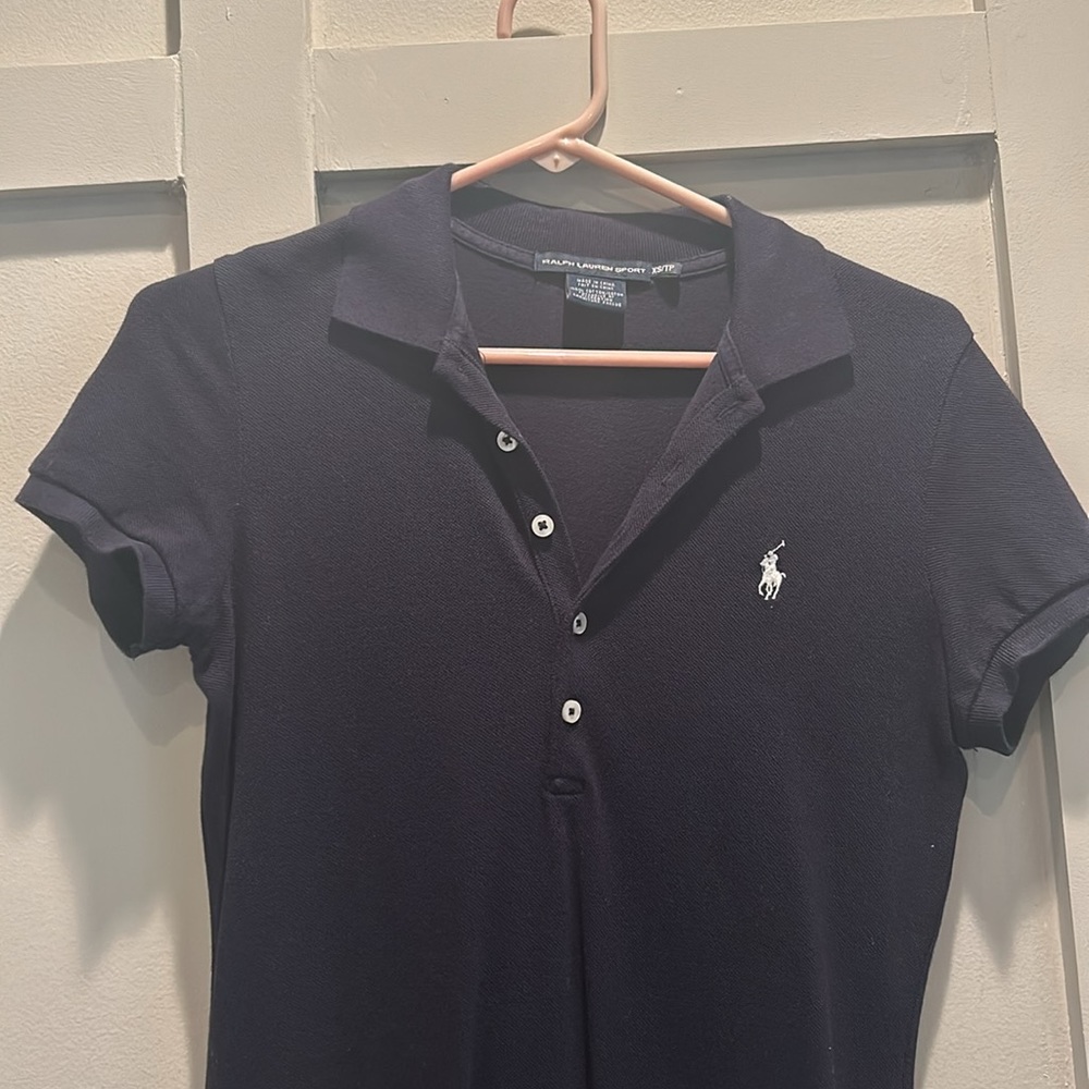 Ralph Lauren Navy Polo Shirt Dress - Picture 2 of 4